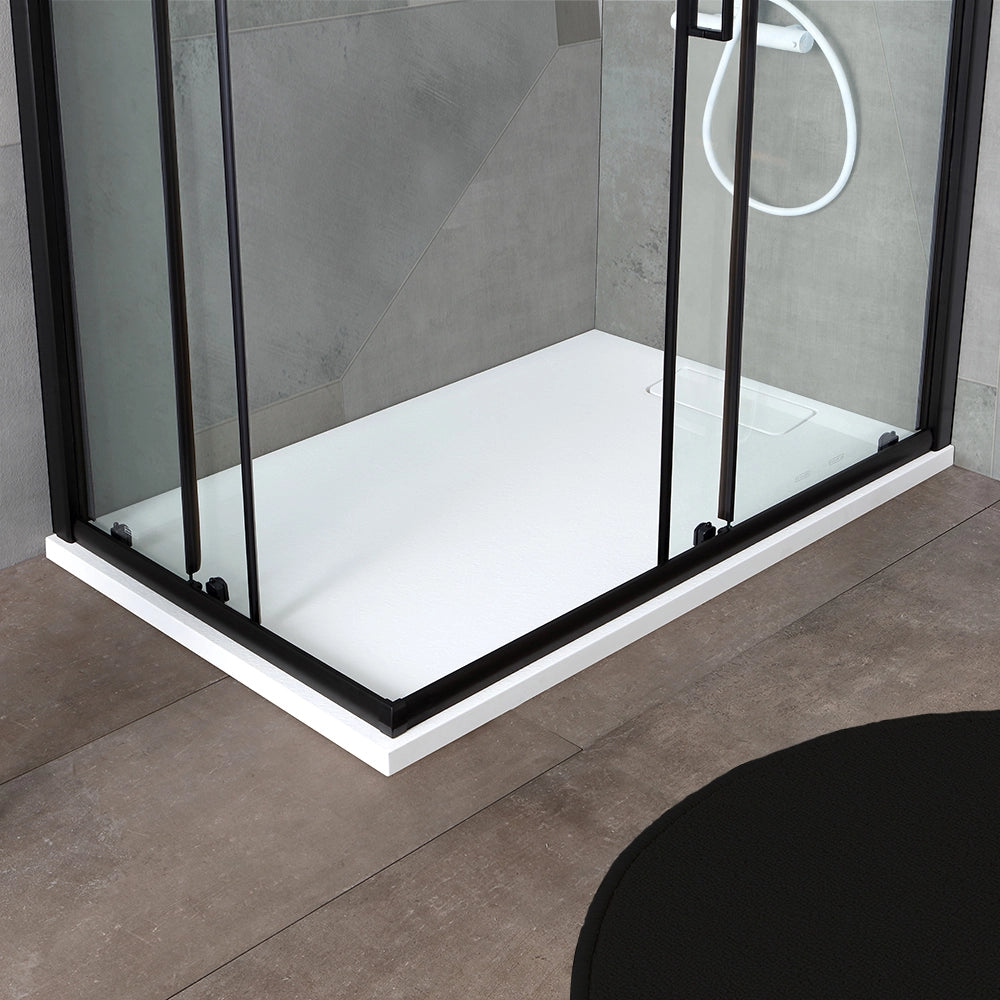 Box doccia 70x90 h190 profilo nero opaco