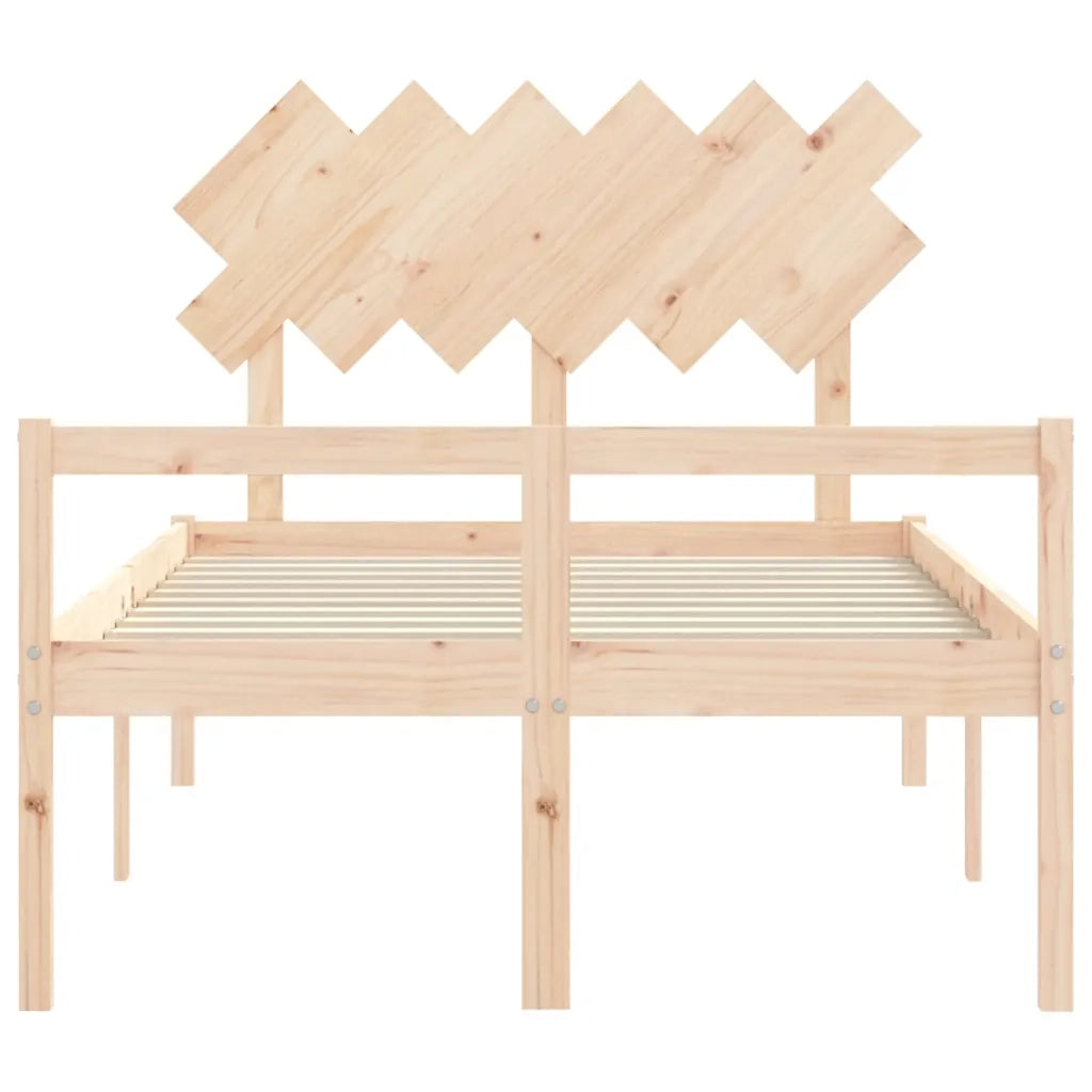Letto matrimoniale | Letto per adulti | Letto per Anziani con Testiera Small Double in Legno Massello