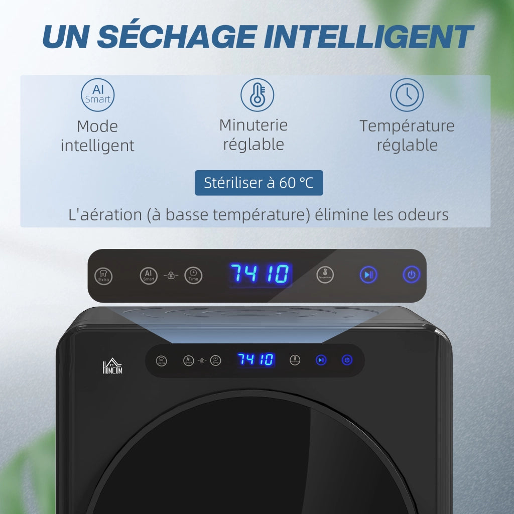 Asciugatrice a condensazione elettrica ¨C Minimal ¨C 1000 W 3 Kg nero acciaio inox