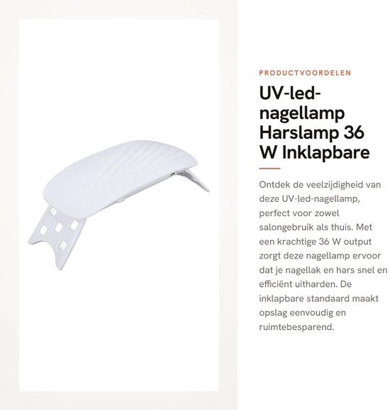Lampada UV 36 W con 12 LED - Stand con impugnatura regolabile - Illuminazione facile da utilizzare