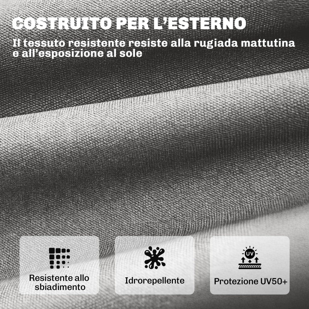 Cuscino per Poltrona da Giardino con Cinghie ¨C Minimal ¨C Grigio Chiaro