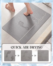 Matrice assorbente per bagno, 40 x 60 cm, adatto per la zona bagno, matrice per bagno in schiuma espansa, matrice doccia, antiscivolo, microfibra (grigio)