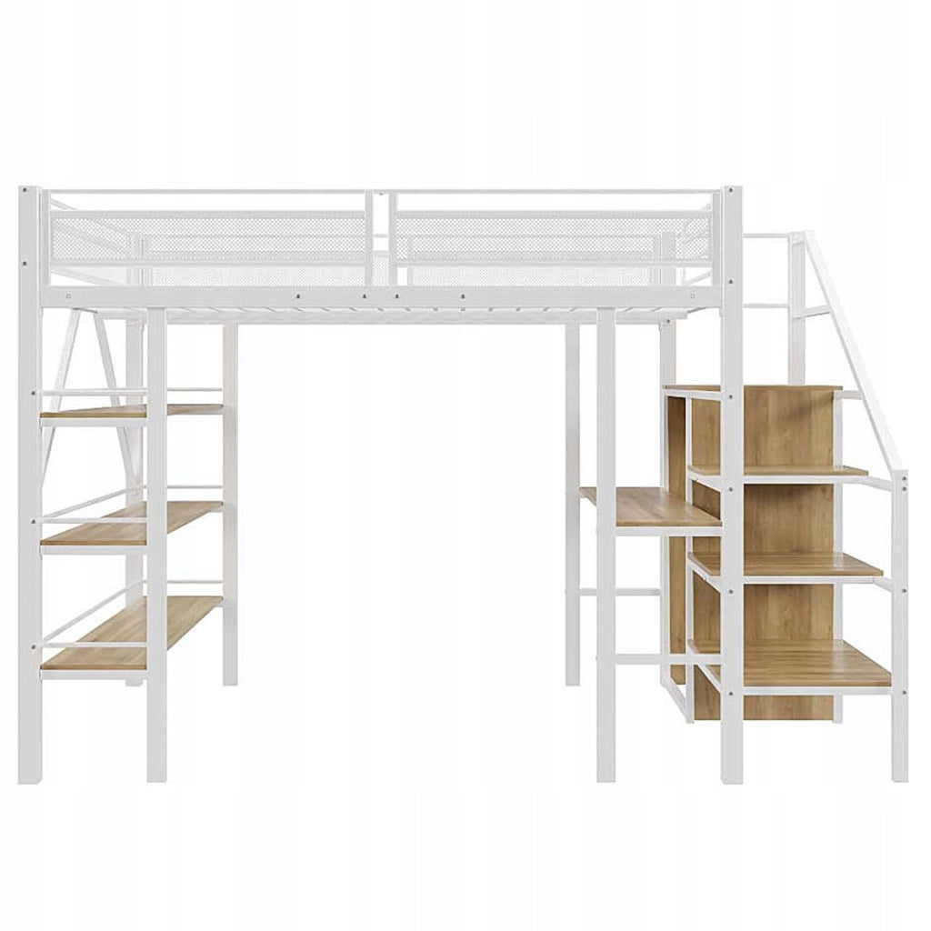 Letto a castello in metallo - Xylo - 140x200 - Bianco - Senza materasso