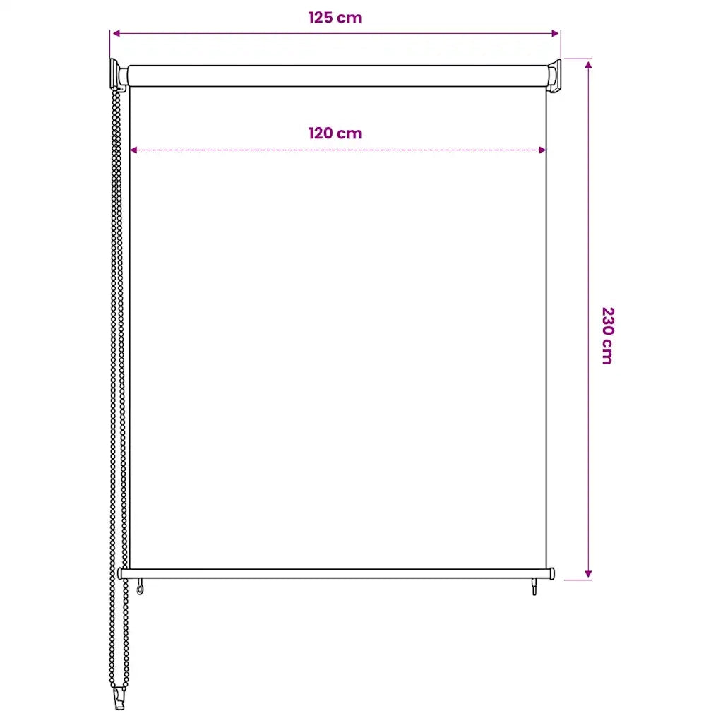 Tenda a Rullo per Esterni 125(L)x230(A) cm color crema 43450