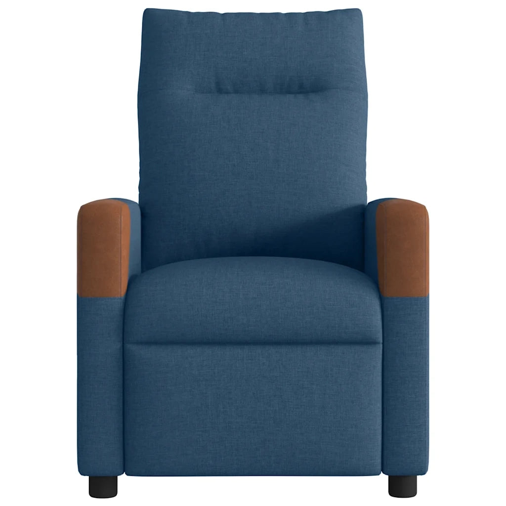 Poltrona | Sedia Relax Reclinabile Blu in Tessuto
