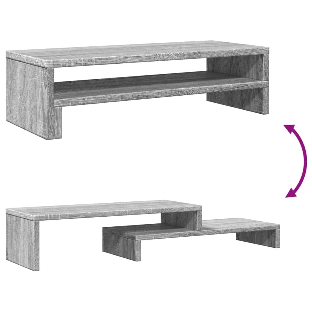 Supporto per monitor Sonoma scrivania/tavolo 54 x 22 x 15 cm legno ingegnerizzato grigio 02_0044998