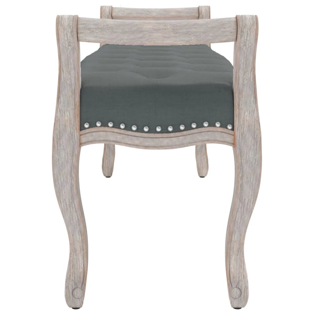 Panca 110 x 45 x 60 cm tessuto grigio scuro 02_0010658