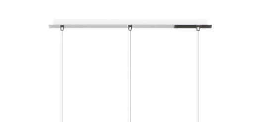 SOSP. CROMO 3 LUCI RETTANGOLARE VETRI (2 X PICCOLO + 1 X GRANDE) TUTTI ZAFFIRO 1191CR-S3 RMIX-ZA