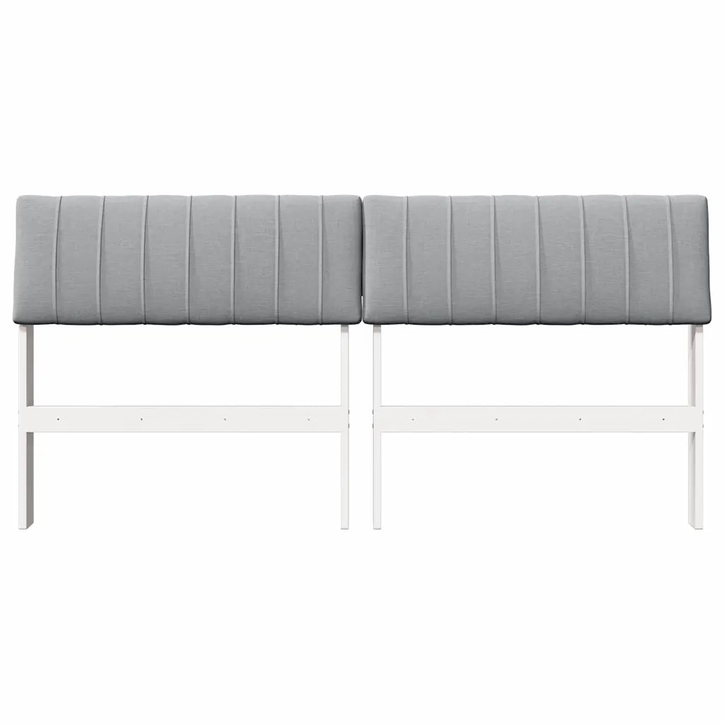 Testiera | Testata imbottita Grigio chiaro 150 cm Pino massello
