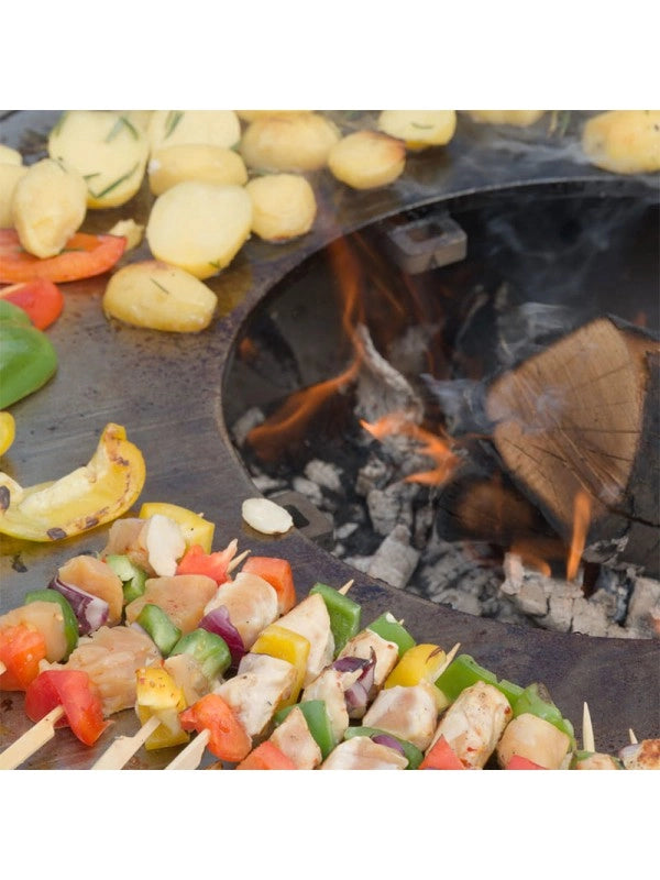 Braciere da giardino, Barbecue con copertura protettiva - G1 Basic corten