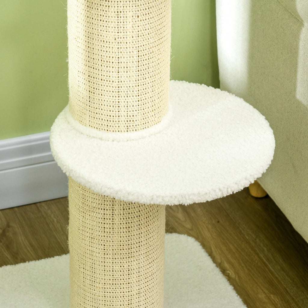 Albero per gatti con tiragraffi e piattaforme ¨C zephmum ¨C crema