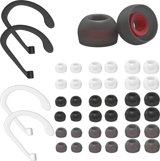 Orecchini sostitutivi in silicone - 36 pezzi con anti-perdita - 2 paia e 3 misure.
