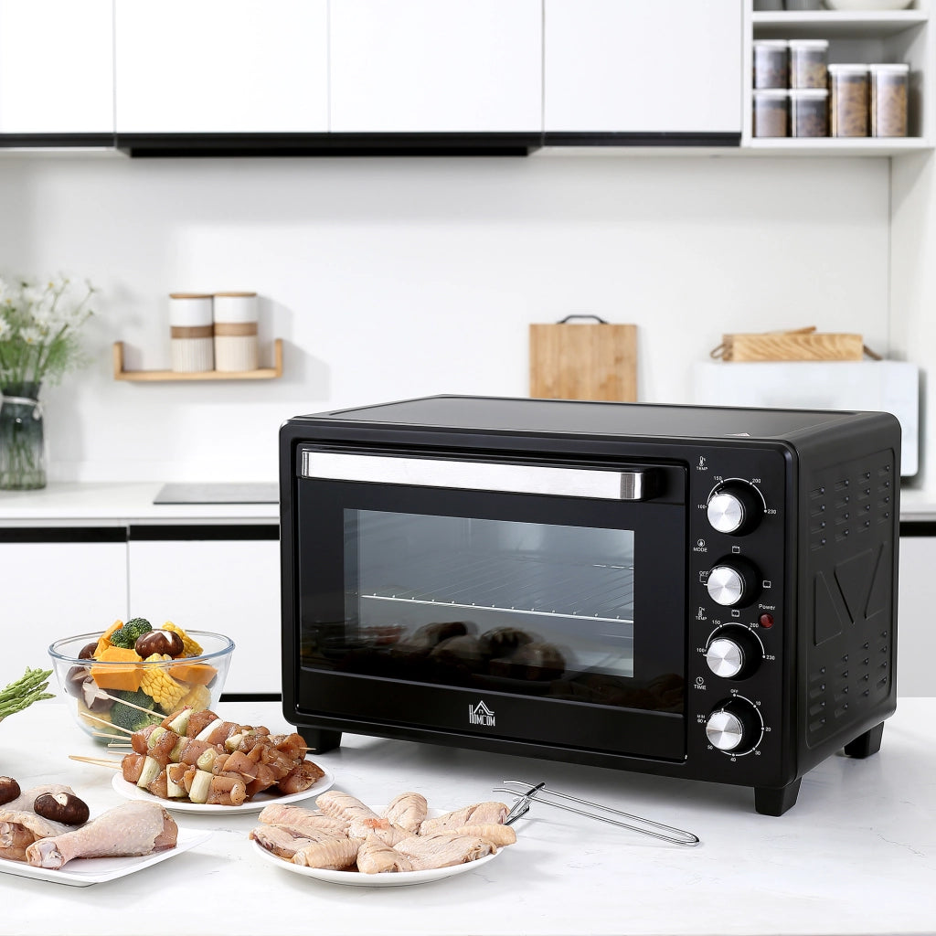 Forno Elettrico da Tavolo 32L 1600W ¨C Xylo ¨C 3 Modalit¨¤ Calore Timer Temperatura Regolabile 52x38x34cm Nero