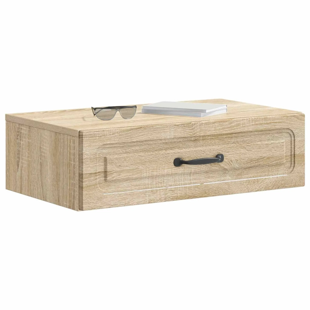 Tavolino da Parete Laterale | Tavolo laterale | Tavolino Rovere Sonoma 59 x 34,5 x 17 cm