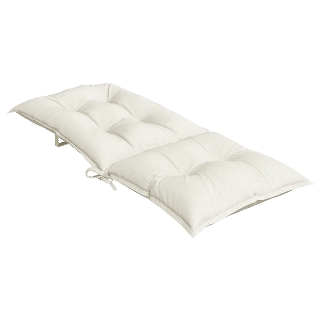 Cuscini Sedia Schiena Alta 2 Crema M¨¦lange 120x50x7 Tessuto