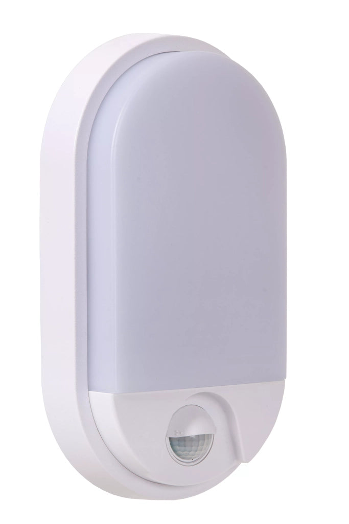 Applique esterna bianca ellisse con sensore LED 10W Lucide