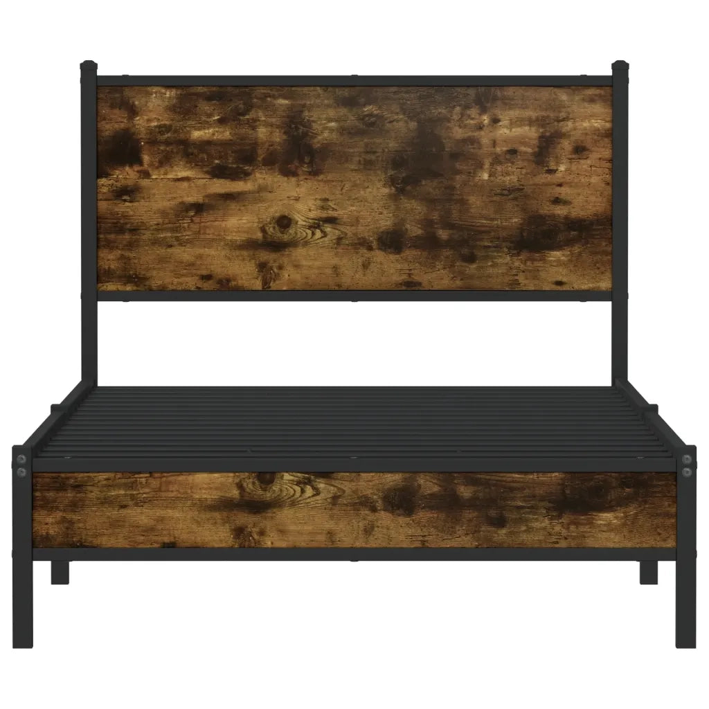 Giroletto senza Materaso in Metallo Rovere Fumo 100x190 cm 4007808