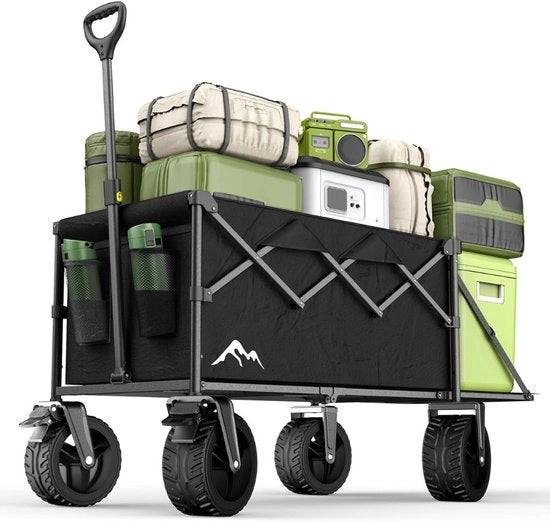 Carrello Opvouabile con Gomme Pneumatiche - Carrello da Spiaggia - Carrello da Bordo