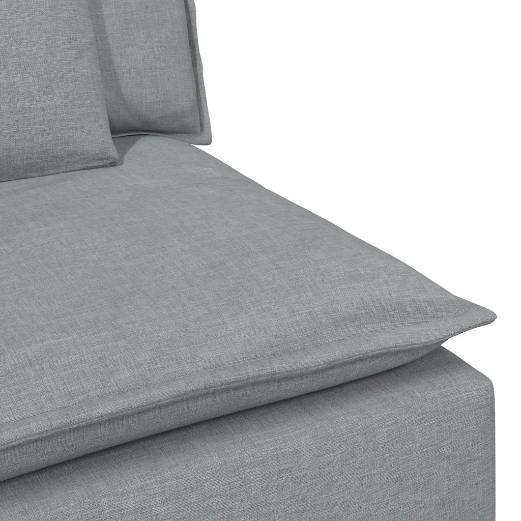 Modulo Centrale Divano Modulare con Cuscini Grigio Chiaro 100cm 779615