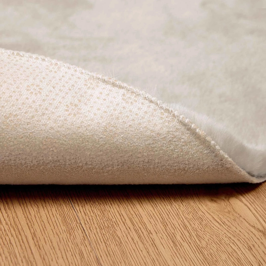 Tappeto del soggiorno | Tappeto antiscivolo in sintetica di coniglio OLITE Beige