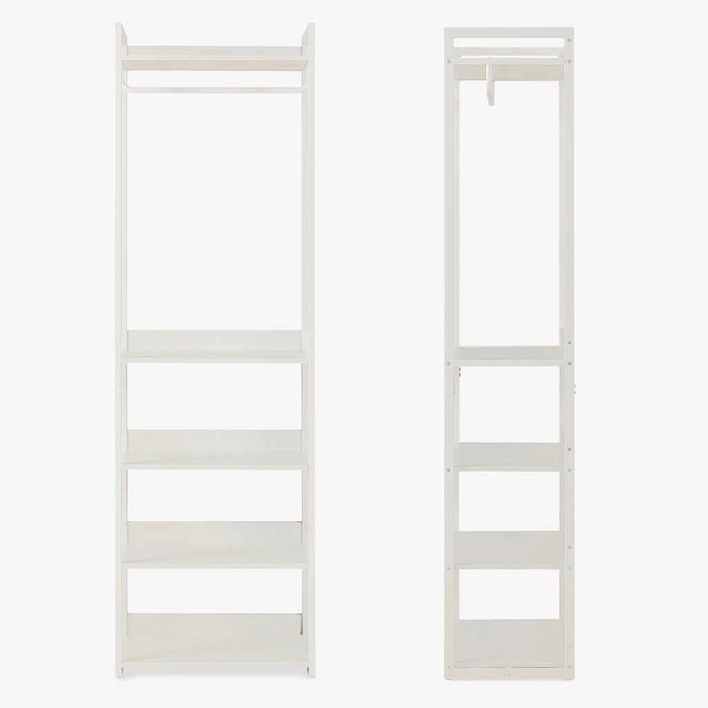 Stand Appendiabiti Jässaatka in Acciaio con 5 Ripiani 200 x 61 x 40 cm - Grigio [en.casa]