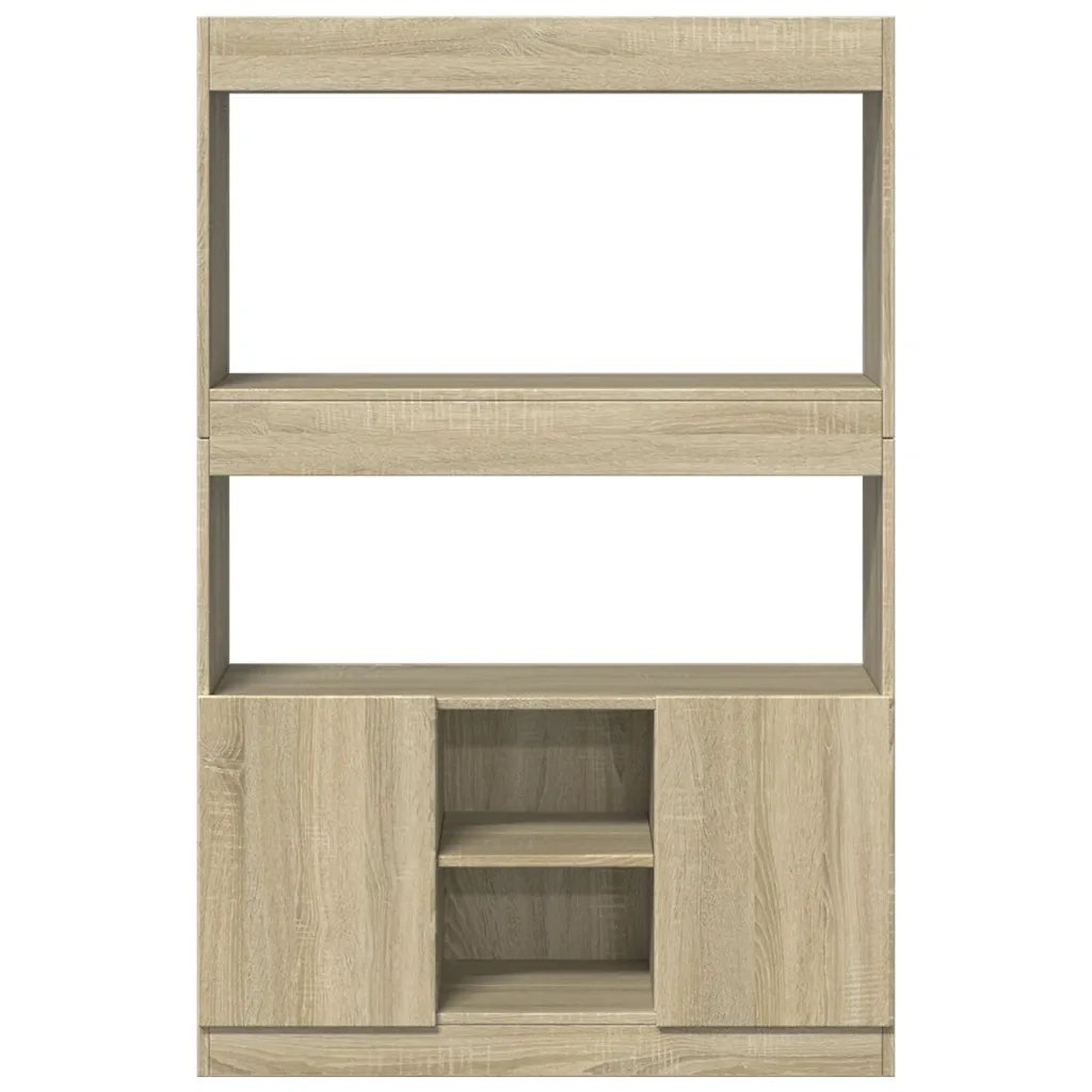Credenza-Buffet-Armadio da cucina Rovere Sonoma 92x33x140 cm in Legno Multistrato