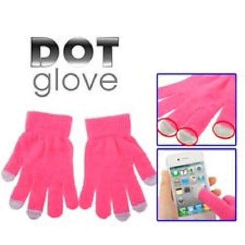 GUANTI TOUCH SCREEN CAPACITIVI PER SMARTPHONE E TABLET DISPLAY CONDUTTIVI ROSA