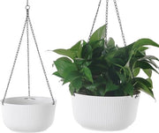 Bacchi di piante - Bacinelli per piante appesi - bianchi - 2 Pack - per uffici casa - Φ22cm