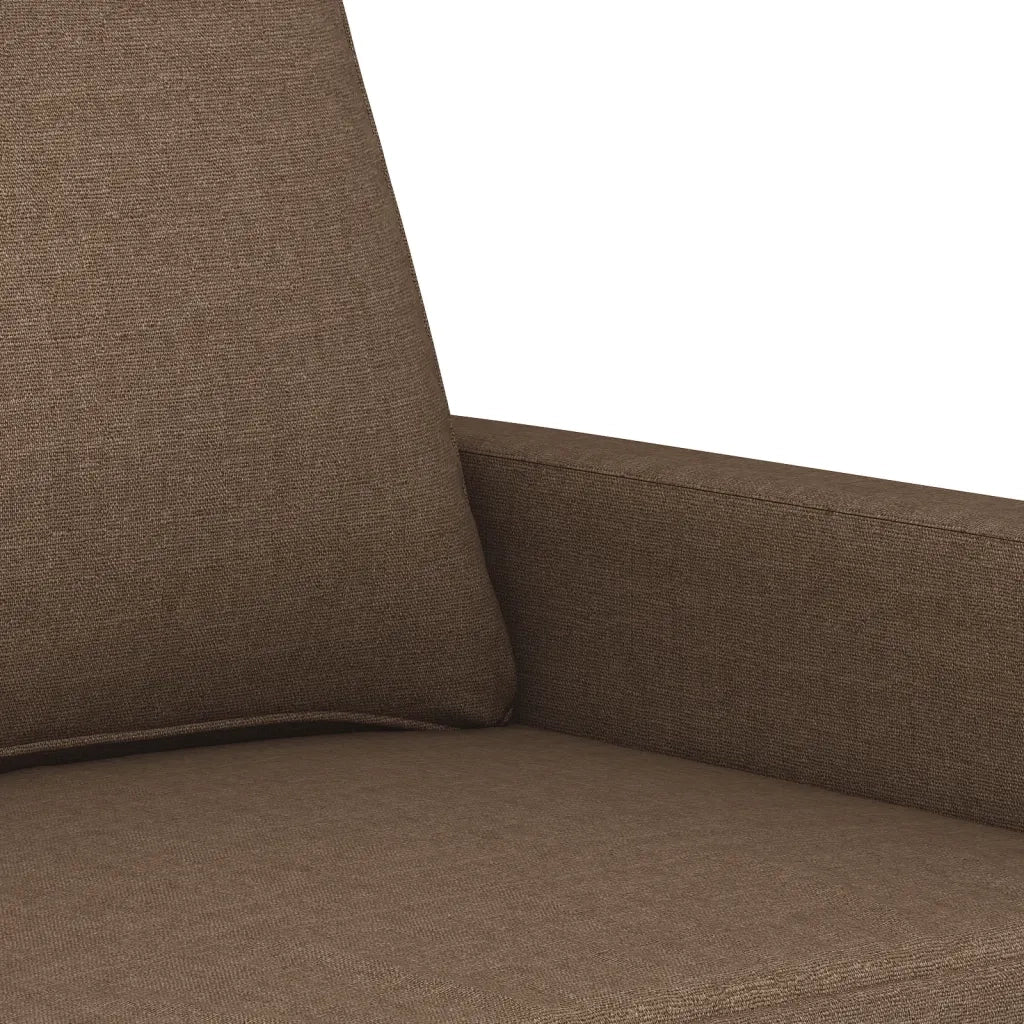 Set di Divani 4 pz con Cuscini Marrone in Tessuto 3201439