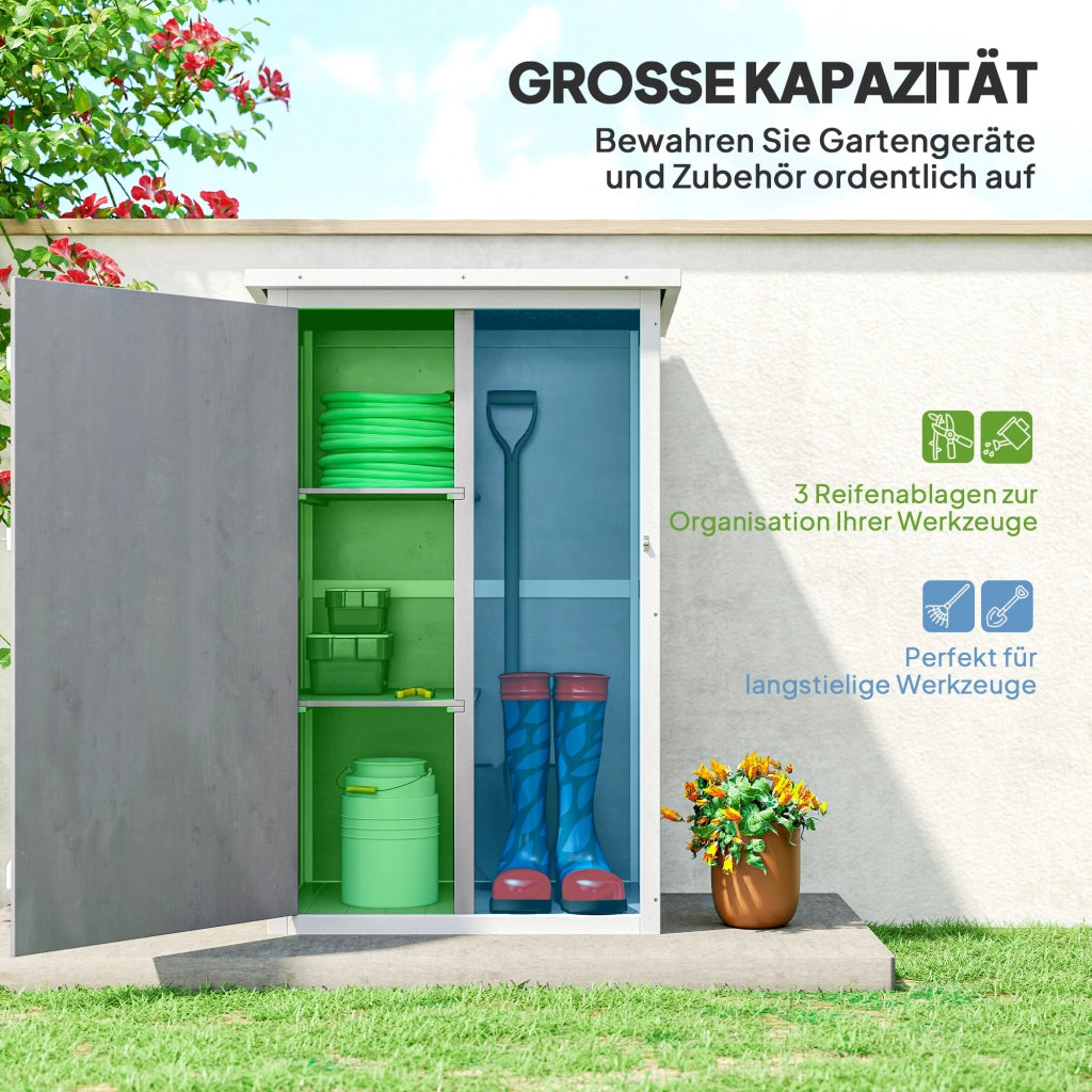 Casetta da giardino portattrezzi ¨C Xylo ¨C grigio 75x56x115cm metallo