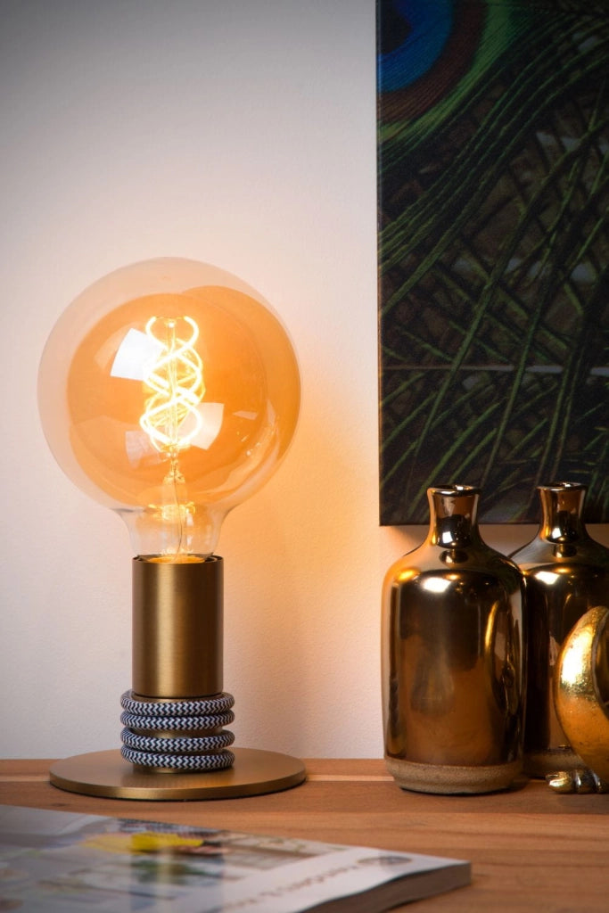 Lampada da tavolo Lucide Marit ottone E27 40W 45576/01/02