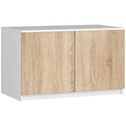 Sopralzo per armadio AKORD S90 Bianco 90 cm 2 ante inserto frontale Sonoma Quercia 90x51x55 cm