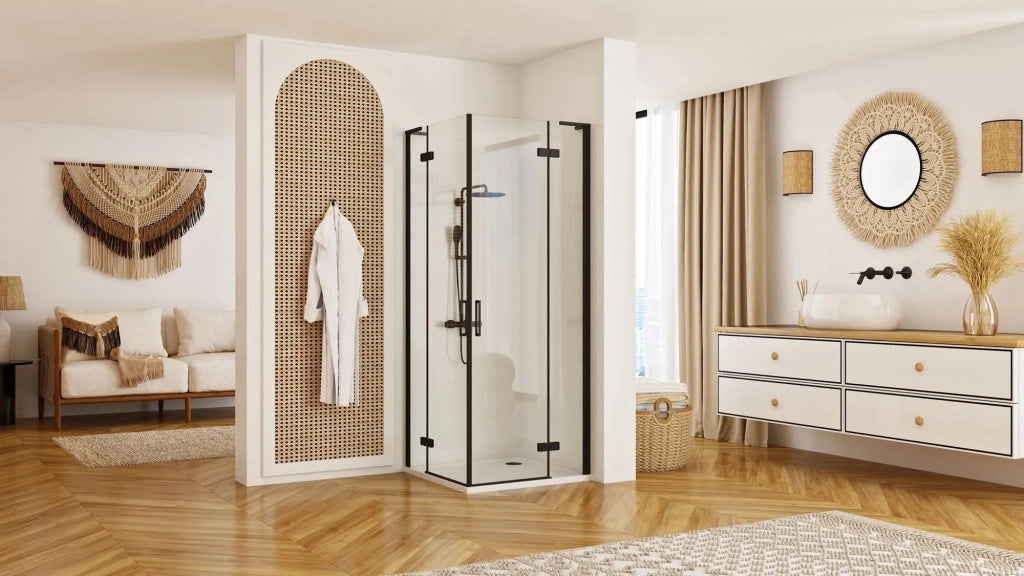 Cabina Doccia Rea Hugo Double Black 90x100