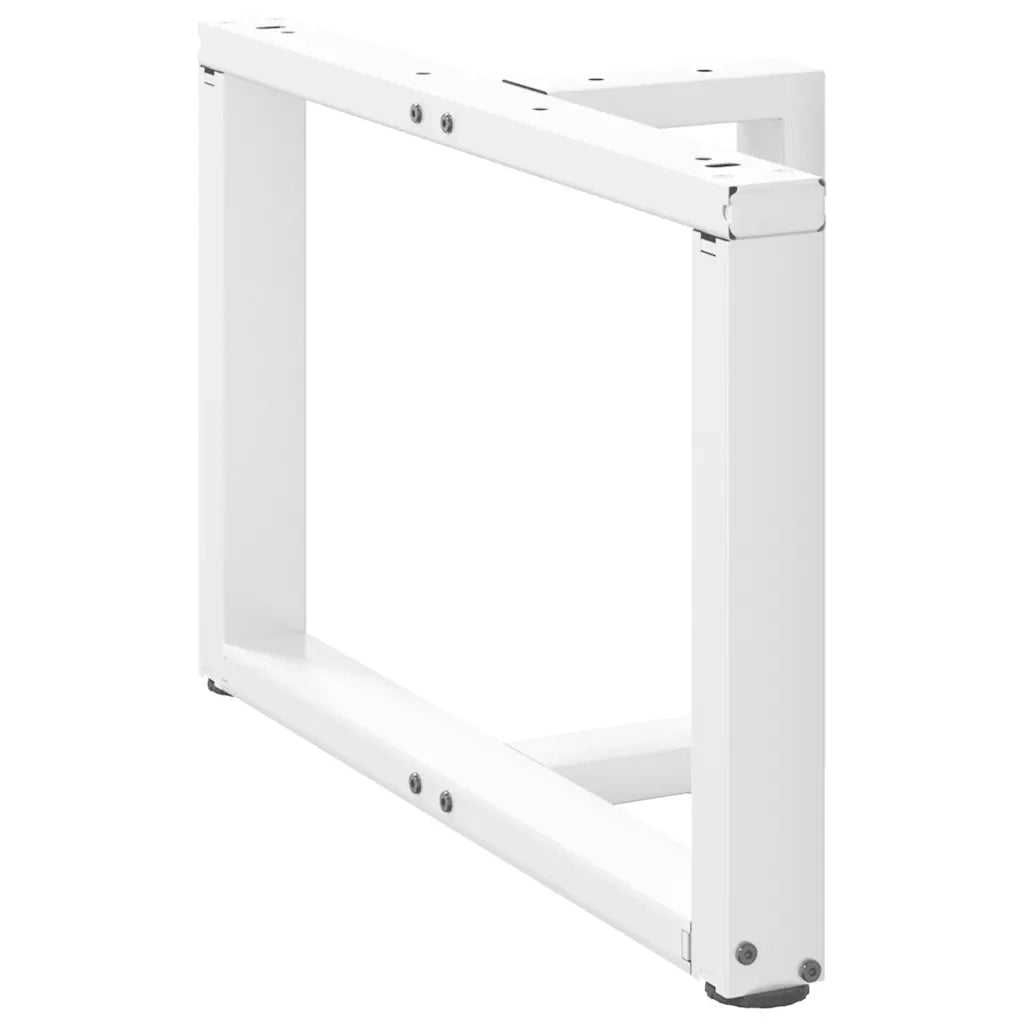 Gambe per Tavolino da Caffè a Forma di T 2 pz Bianche 70x25x(42-43) cm Acciaio 4013037