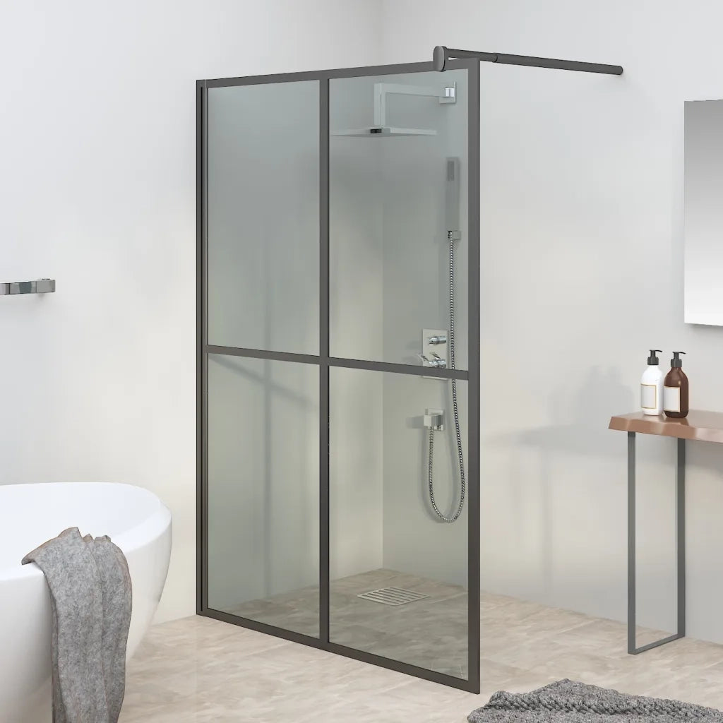 Cabina Doccia 140x195 cm con Vetro Temperato Scuro CFW4028136