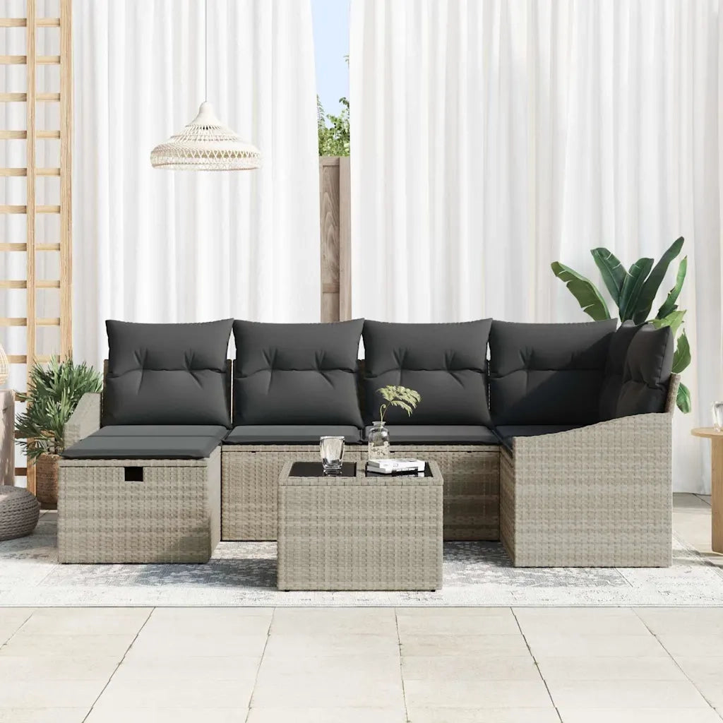 Set di divani con cuscino 6 pcs polyrattan 3360623