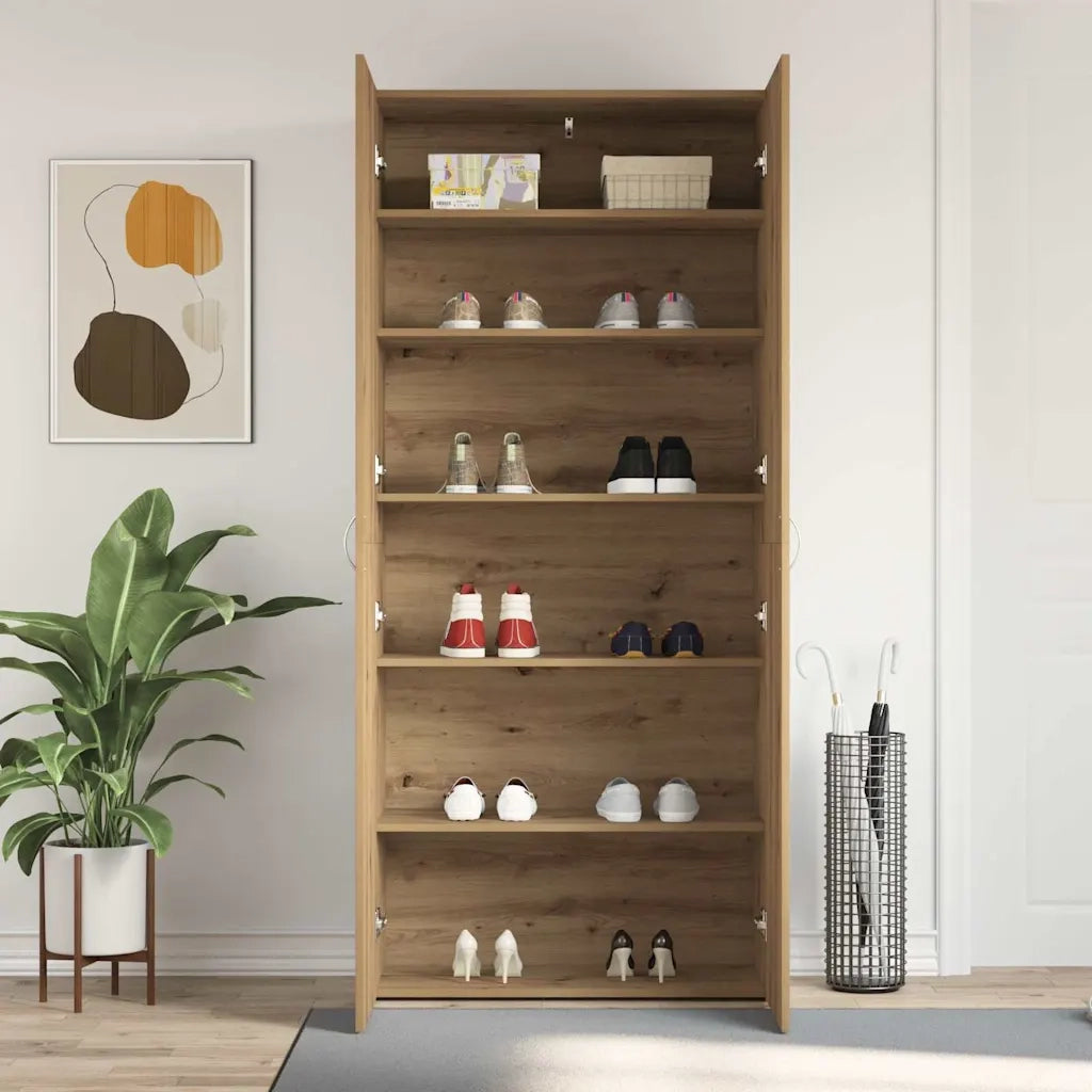 Scarpiera | Mobile per scarpe Marrone 80 x 35.5 x 180 cm Legno multistrato