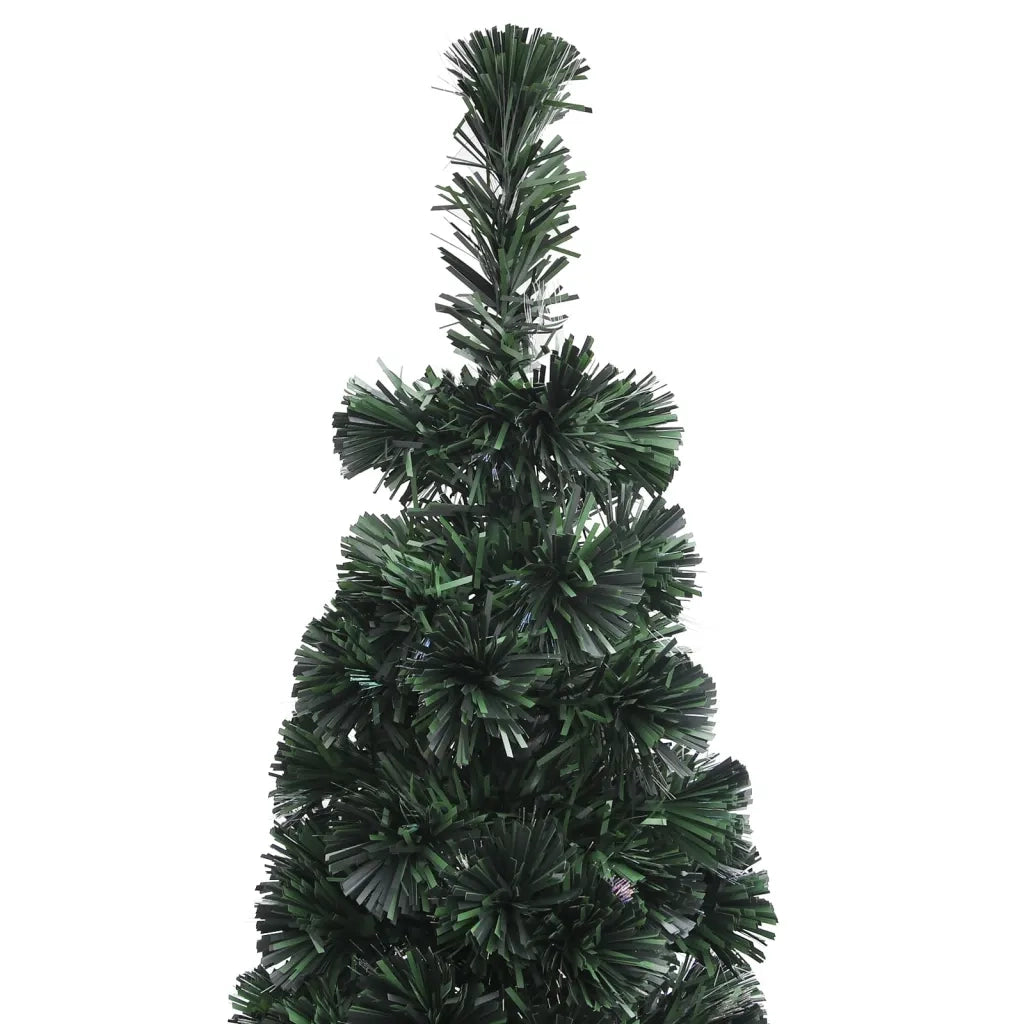 Albero Natale Artificiale Sottile Supporto-Albero Natalizio 120 cm Fibra Ottica