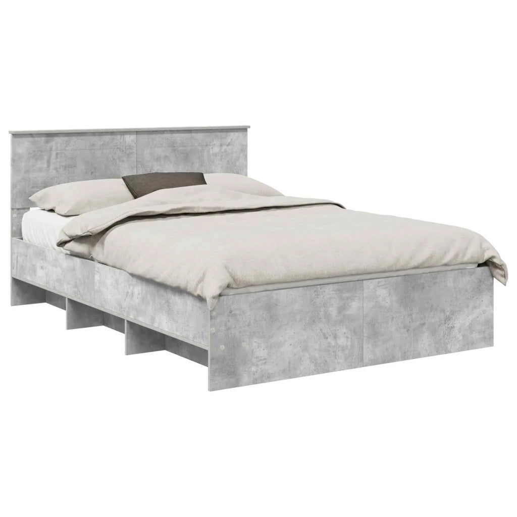Struttura del letto con testiera Grigio cemento 160 x 200 cm 3408833