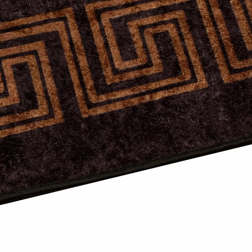 Runner Tappeto MARSA Nero 100 x 100 cm Poliestere e PVC 42023292