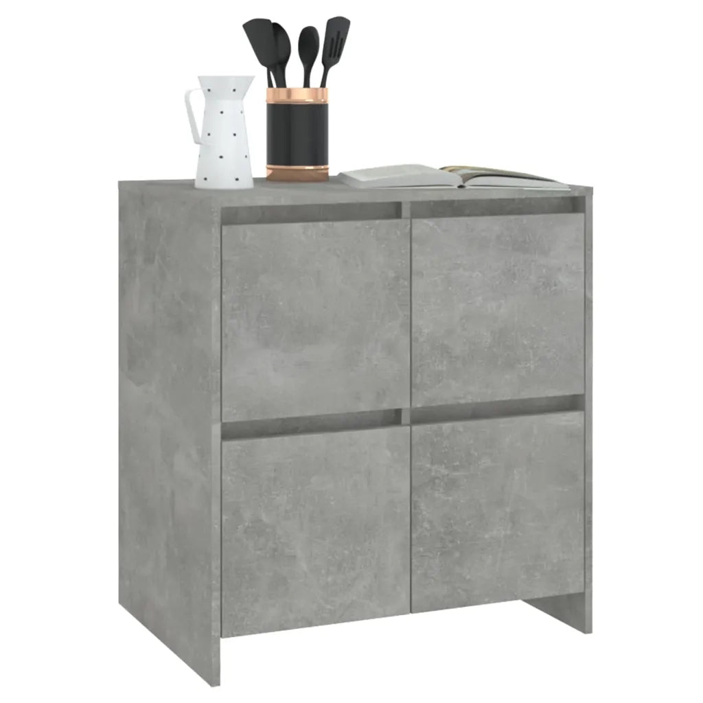 Credenza-Buffet-Armadio da cucina Grigio Cemento 70x41x75 cm in Truciolato 387428