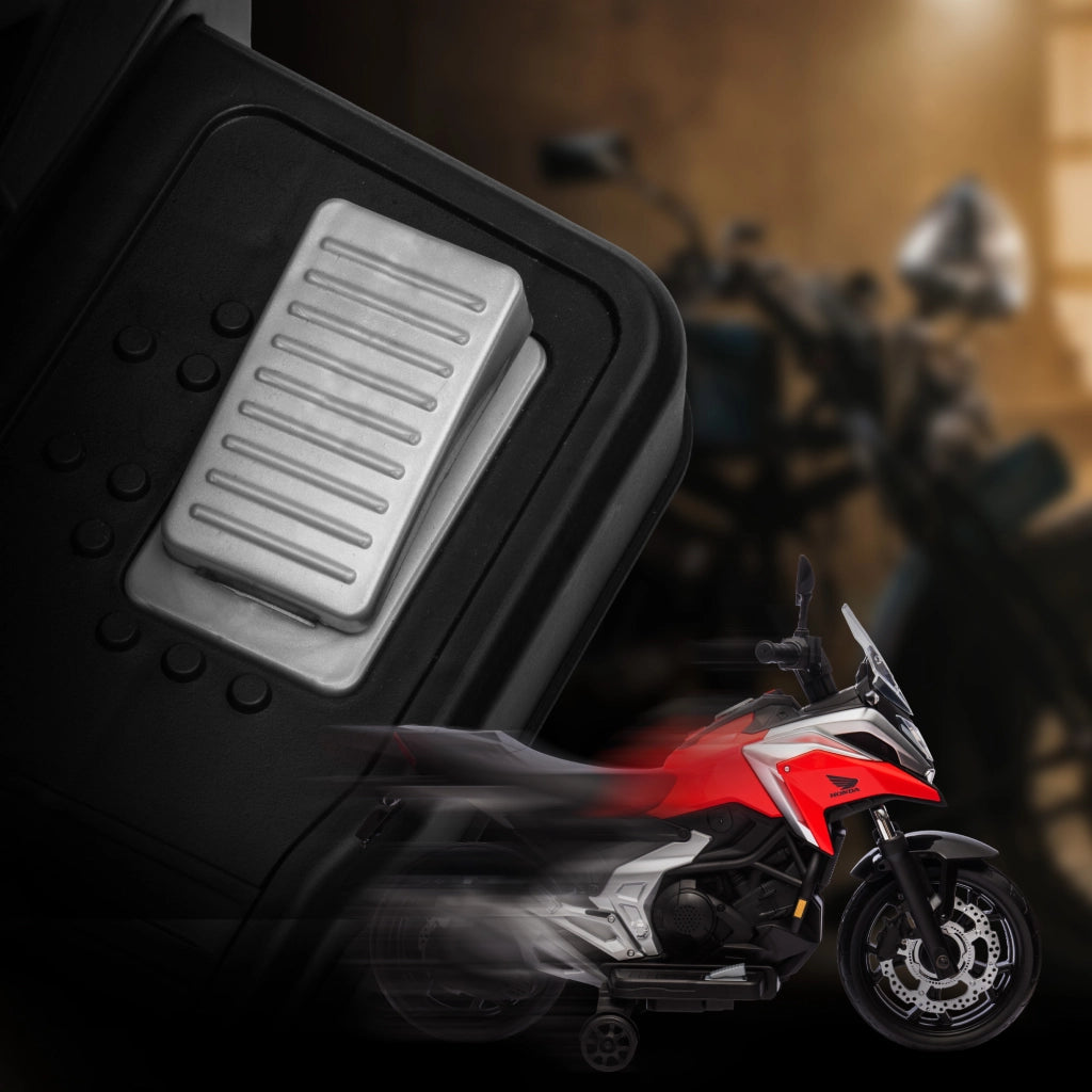 Moto Elettrica Honda per Bambini 3-6 Anni ¨C Xylo ¨C Rosso con Fari LED e Musica, 107x46x75 cm