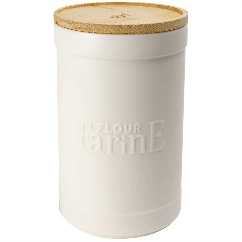 Barattolo farina Natureo con coperchio bamboo