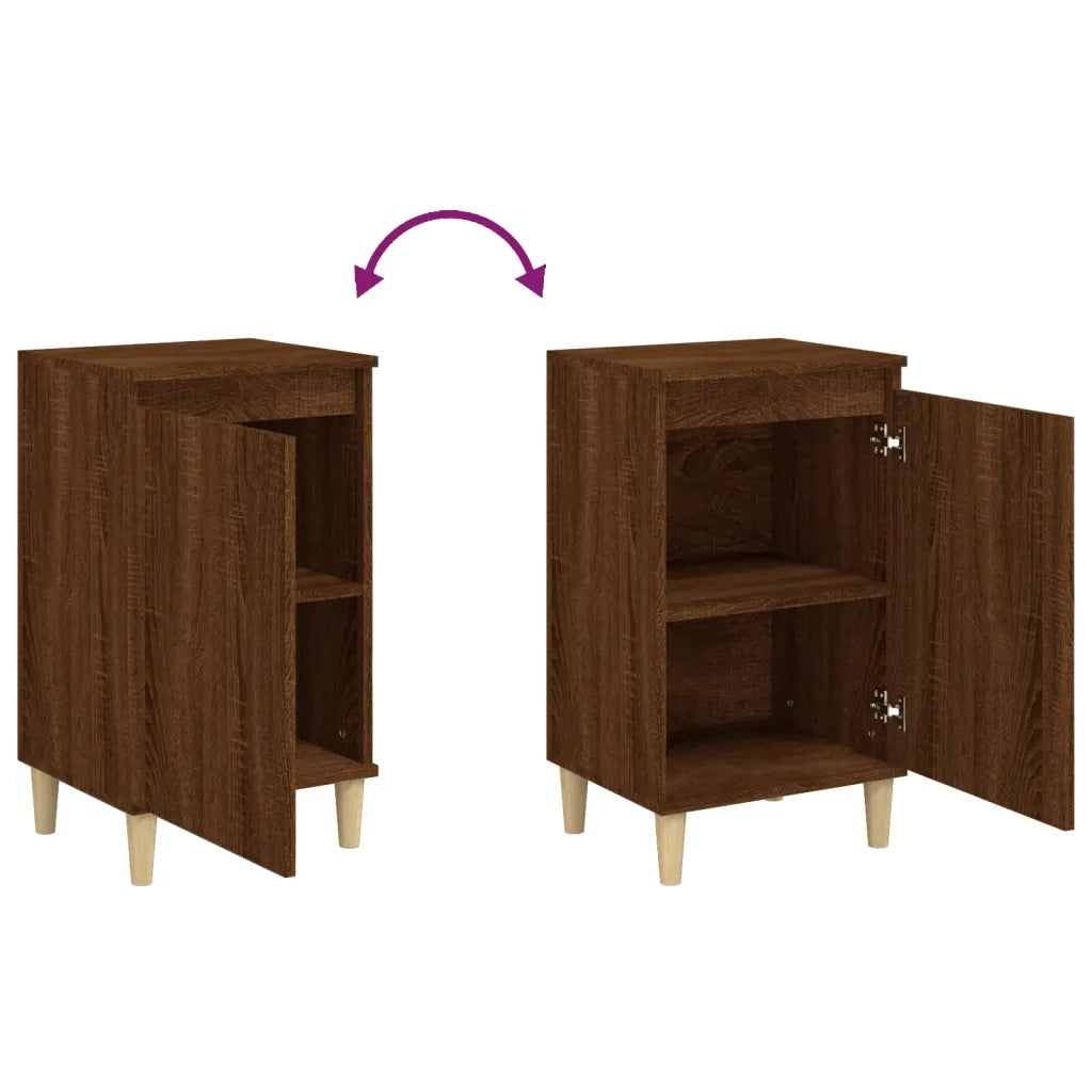 Comodini 2 pz-Set di 2 Tavolino da notte Rovere Marrone 40x35x70 cm in Legno Multistrato 830605