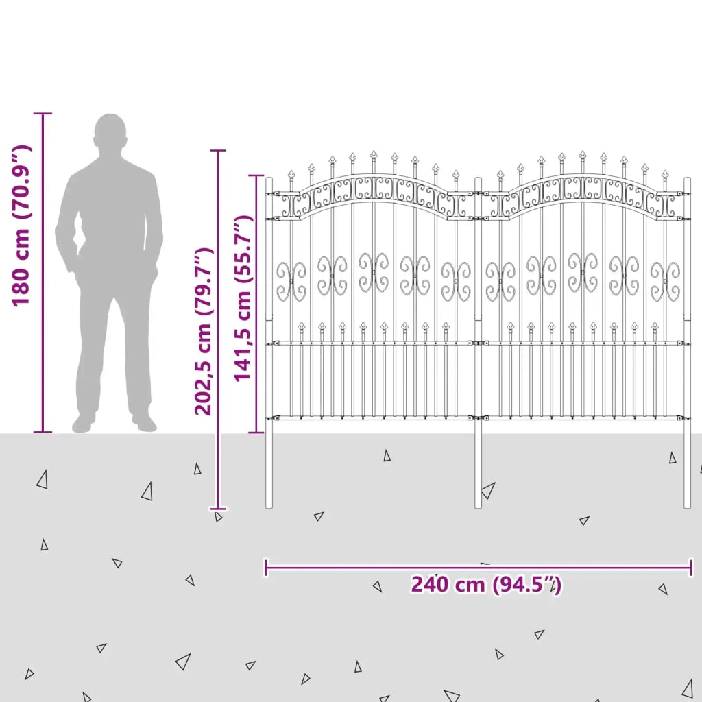 Recinzione per Giardino | Recinzione da cortile KAMPEN Grigio