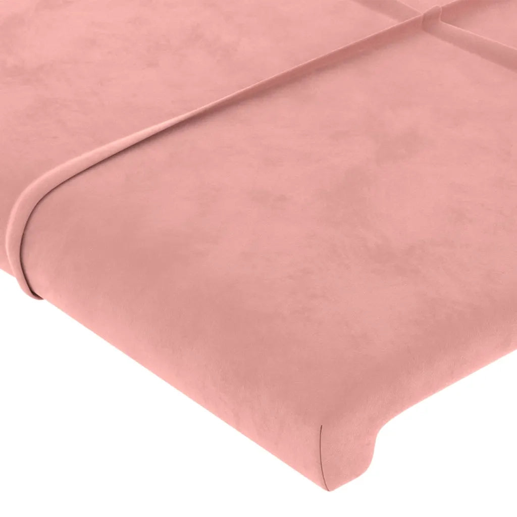 Testiera | Testata a LED Rosa 83x16x78/88 cm in Velluto