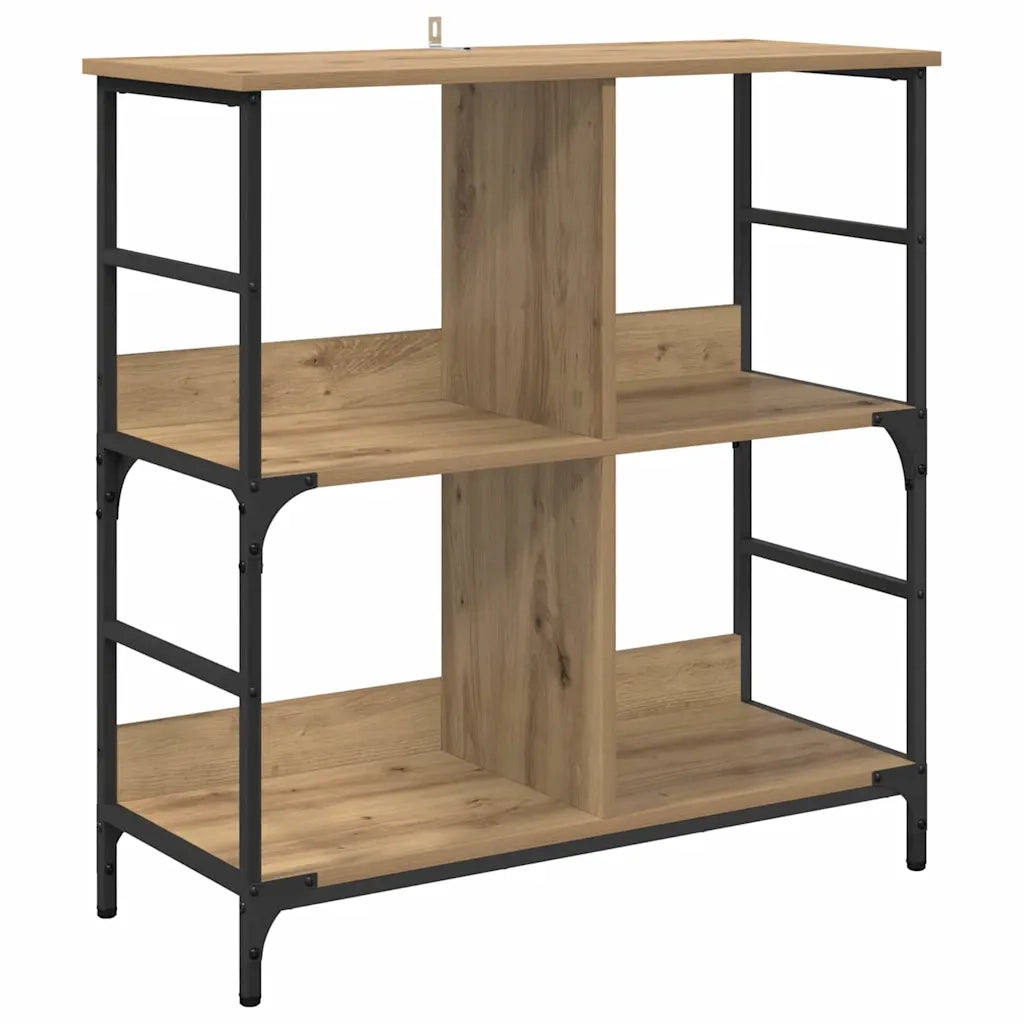 Libreria-Scaffale per Libri-Mobile di Stoccaggio rovere artigianale 78.5 x 33 x 82 cm Legno multistrato