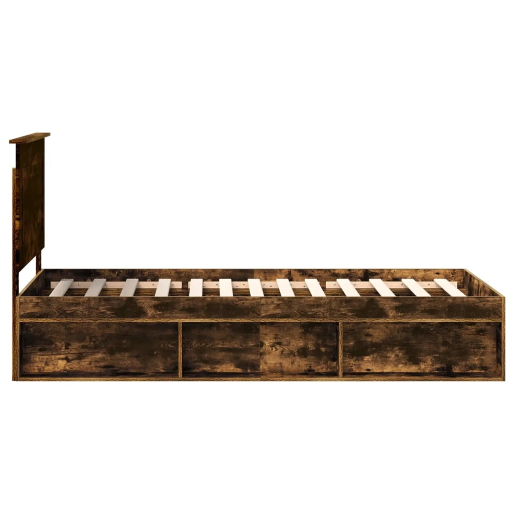 Struttura del letto-Giroletto Rovere fum¨¦ 90 x 190 cm Pino massello 658300