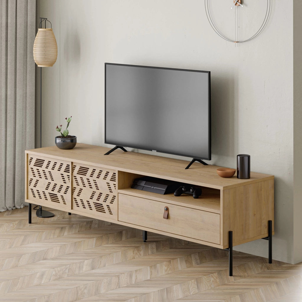 Porta TV in legno "Dionysos" - 170 x 45 x 48 cm - Beige