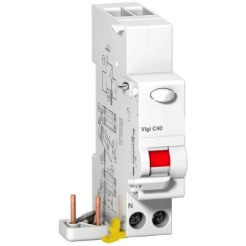 BLOCCO DIFFERENZIALE SINGOLE PARTENZE VIGI C40 1P+N 25A 30MA TIPO A SI